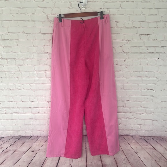 BARBIECORE PATCHWORK CORDUROY WIDE LEGGED PANTS SIZE LARGE - Picture 5 of 10